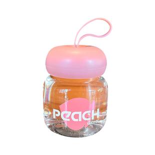 可爱小巧玻璃杯女便携水杯高颜值迷你透明豆浆牛奶小杯子矮胖胖杯