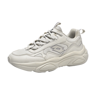 LOTTO乐途男复古网面厚底老爹鞋2025秋冬季新款高级感休闲运动鞋