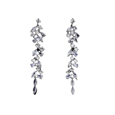 耳环耳夹方圆脸显瘦流苏轻奢气质锆石小众百搭设计感百搭精致耳饰