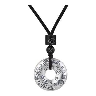 足银999平安扣吉言喜乐纳福双面吊坠女款轻奢国风小众款纯银项坠