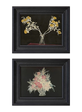 高级感中古风客厅餐厅装饰画定制