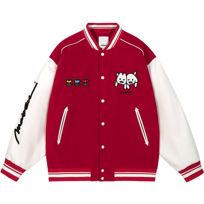 GUUKA潮牌小狗秋季美式棒球服