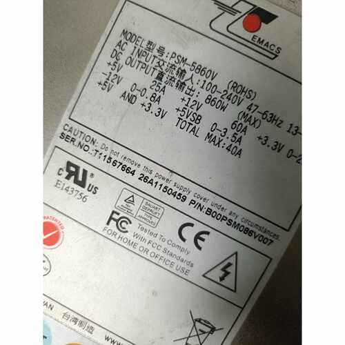 询价-台湾新巨电源PSM5860V860W可维修
