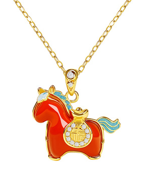 宫里上新红玛瑙小马手串