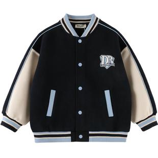 戴维贝拉儿童外套男童棒球服女童秋装上衣夹克秋季新款童装衣服女