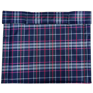 轮椅靠背配件轮椅车靠背垫坐垫透气耐磨加厚牛津布椅垫黑色蓝红格