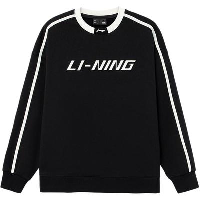 李宁运动休闲情侣圆领复古风卫衣