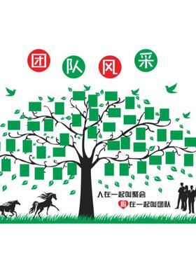 团队展示墙成长员工风采创意装饰