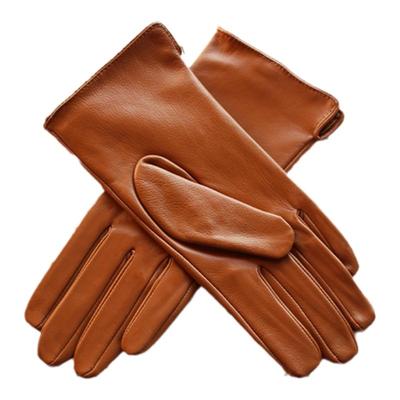 彩色羊皮薄款开车触屏女真皮手套