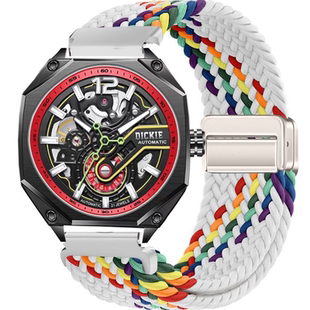 适用迪克斯Dickies手表带CL625男款女款磁吸编织透气替换学生腕带