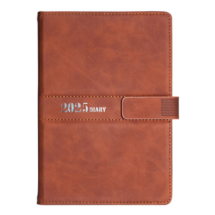 2026年新款日程本一日一页计划表带扣皮面本A5年历本效率手册记事本B5每日时间轴笔记本子商务笔记本定制logo