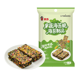 波力果蔬海苔脆6包/10包/20包休闲儿童零食海苔蔬果干香酥脆片