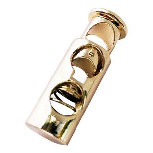 包包链条五金配件卡扣金色双孔弹簧绳收缩扣松紧调节金属收紧抽绳