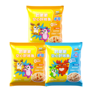 未零妙脆脆空心好哆鱼鹿战队儿童零食泡芙卷满59元送婴儿宝宝湿巾
