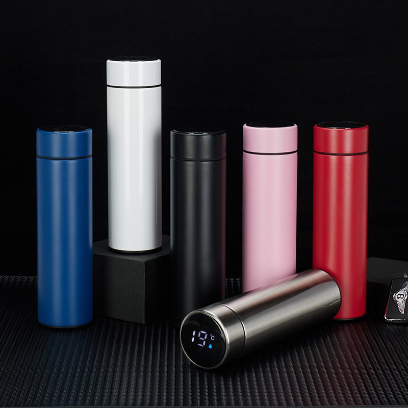 商务礼品杯智能温度杯304水杯真空不锈钢保温杯直便携杯身户外