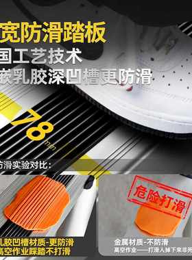 镁多力铝合金加厚折叠人字伸缩梯家用多功能工程升降楼梯便捷梯子