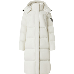 坦博尔小田推荐冬季羽绒服女款长款过膝运动可脱卸帽外套