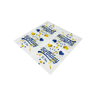 三层加厚彩色餐巾纸印花纸巾杯花纸生日派对摆台装饰纸巾50张每盒