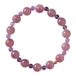 shannai原创「芙昕」天然紫马粉水晶手串女招桃花转运新中式手链