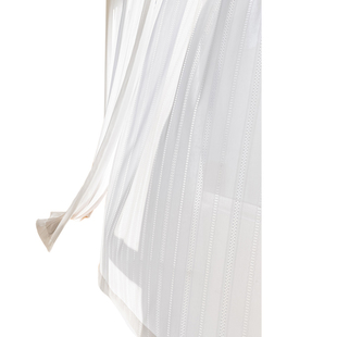 透光不透人简约现代提花镂空纱帘成品定制客厅阳台窗帘卧室飘窗纱