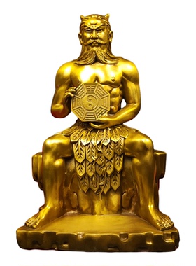伏羲八卦铜像雕塑可定制