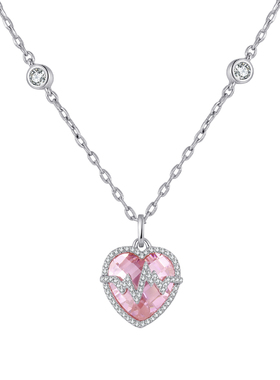ROSECITY怦然心动粉色爱心项链