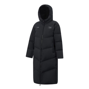 李宁青少年国旗加长款羽绒服男女大童2025年冬季新款加厚鸭绒户外