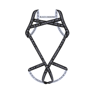 两条装男士连体裤双丁字裤套环字母肩带情趣性感吊环内裤镂空个性