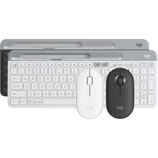 罗技k580无线蓝牙键盘PEBBLE鼠标键鼠套装笔记本电脑办公轻薄静音