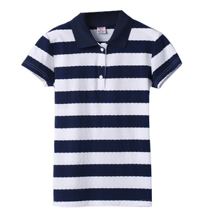 短袖t恤翻领保罗衫女上衣夏季带领体恤宽松加肥加大码 摩力克女装