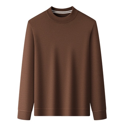 恒源祥加绒加厚半高领精纺羊毛衫