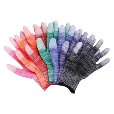 PU防静电手套劳保浸胶pu涂指涂掌