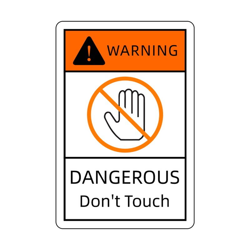 DANGEROUS Don't Touch 安全标识 请勿触摸标签 禁止触碰英文标贴