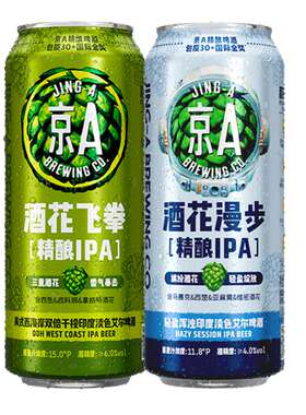 【超级爆款】京A精酿啤酒500ml*12罐 酒花飞拳*6+漫步*6