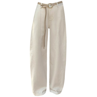 2026春季新款Jeans阿凡牛A5535宽松弹力显瘦老爹女牛仔弯刀阔腿裤