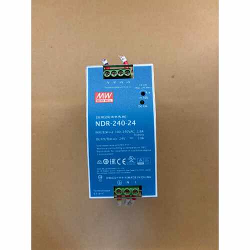 明纬NDR-240-24导轨式开关电源，24V 10A，24