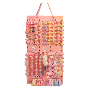 儿童发夹收纳壁挂女童发箍发卡头绳墙上发饰挂墙饰品首饰盒壁挂袋