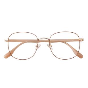 橘子海方圆方框橘咖镜框女潮超轻金属韩系可爱配近视镜百搭镜良也