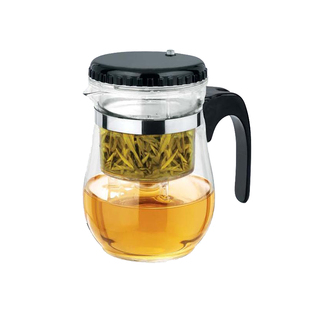 爆款500ML弹压式耐热玻璃飘逸杯茶水分离中华玲珑杯泡茶壶茶具