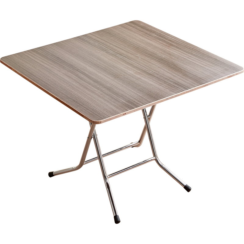 可折叠桌餐桌小户型家用简易不锈钢饭桌出租房小方桌实木吃饭桌子