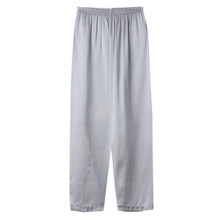 真丝睡裤男 100%桑蚕丝缎面长裤宽松家居裤夏凉快舒适直筒空调裤