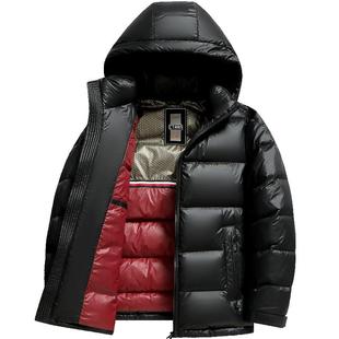 雪中飞轻盈零压感羽绒服男亮面免洗中青年面包服加厚保暖冬季外套