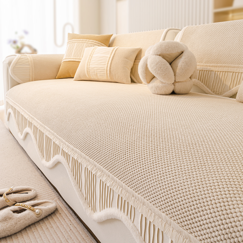 沙发垫子2025新款四季通用直排一片式皮沙发坐垫盖布轻奢高级感