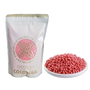 可可世嘉脆米球黑巧克力豆500g纯可可脂草莓牛奶脆脆珠谷物粒烘焙
