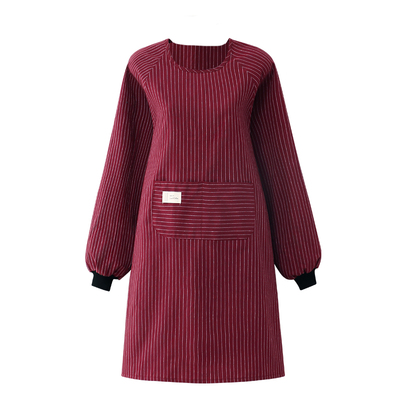 纯棉长袖防污罩衣围裙