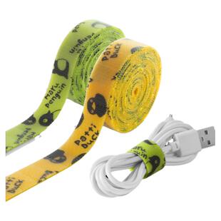 Bone易撕数据线理线器迪士尼米奇卡通可撕魔术贴捆绑束绳耳机绕线器整理收纳适用苹果充电器线扎带加长绳固定