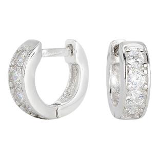 Pink Daily爆闪迷你满钻925纯银边缘耳骨环小巧耳圈精致耳扣耳环