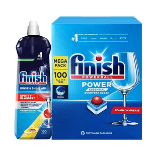 进口finish亮碟洗碗块漂洗剂机清洁剂耗材光颗粒粉凝珠西门子专用