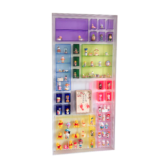 用于泡泡玛特盲盒展示盒透明展示柜挂墙手办收纳亚克力展示架定制