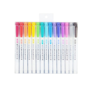 荧光笔小学生专用记号笔彩色划重点高颜值ins风初中生标记笔双头萤光笔做笔记不晕染淡色系highlighter手帐笔